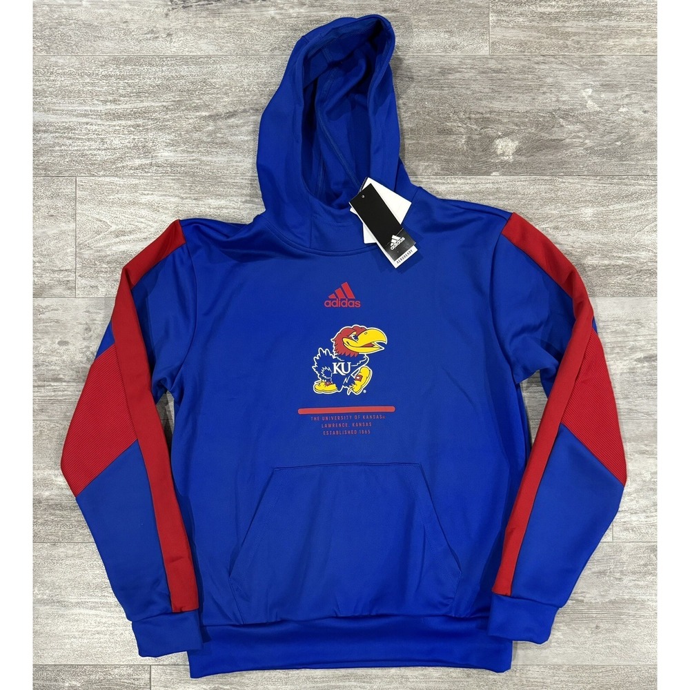 adidas Kansas Jayhawks Licensed Hoodie Mens Size‎ Medium Brand NEW
